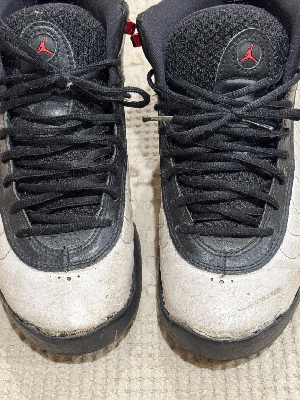JORDAN Jumpman Pro Black, White & Red High-Top Sneakers